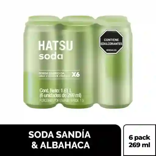 Hatsu Soda Sabor a Sandía y Albahaca 