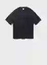 Camiseta Single Negro Talla XL Hombre Mango