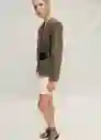 Falda Trilium Crudo Talla 38 Mujer Mango