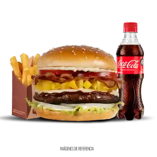 Combo Hamburguesa Hawaiana.