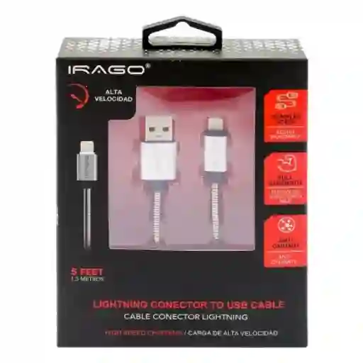 Irago Cable de Carga Lightning 1.5 m 7991