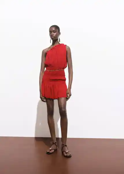 Vestido Michelle Vino Talla S Mujer Mango