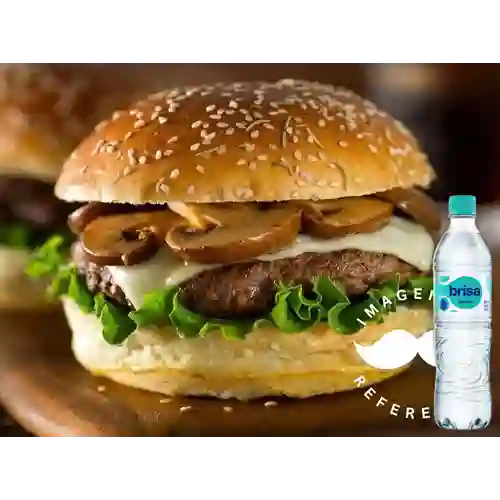 Hamburguesa de Champiñón&Carne +Brisa S/gas 600ML