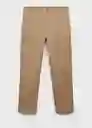 Pantalón Dublino Camel Talla 38 Hombre Mango