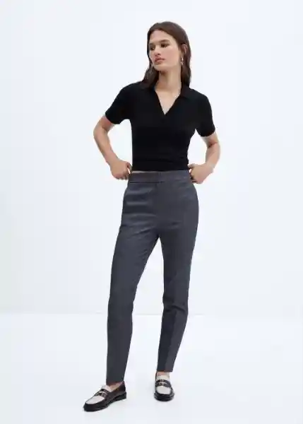 Pantalón Roque Indigo Talla 32 Mujer Mango