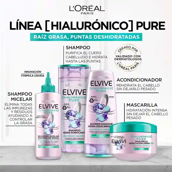 Pack Elvive Pure Shampoo + Acondicionador