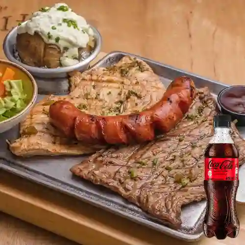 Combo Parrillada de Fierro +Cocacola S/az 400ml