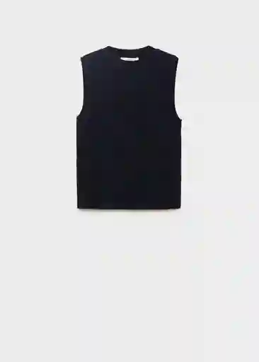 Top Almibi Navy Talla M Mujer Mango