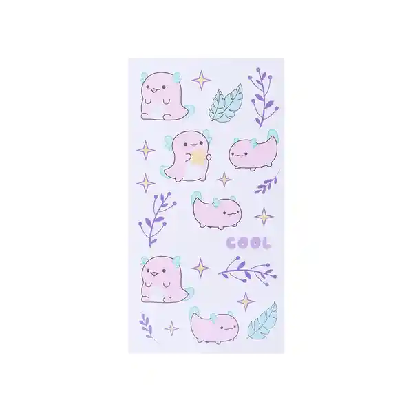 Calcomanías y Estampas Spectrum Serie Axolotl Story Miniso