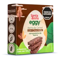 Santa Anita Eggy Barra de cereal chocolate con proteina de huevo 