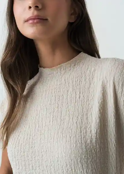 Camiseta Crudo Ballueca Claro Talla M 502G071 Naf Naf