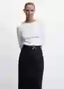 Camiseta Saco Blanco Talla XL Mujer Mango