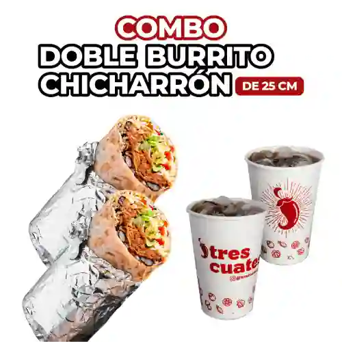 Combo Burrito Doble Chicharrón 25cm