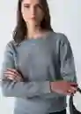 Suéter Tejido Mujer Gris Plateado Medio Talla M 583G092 Naf Naf