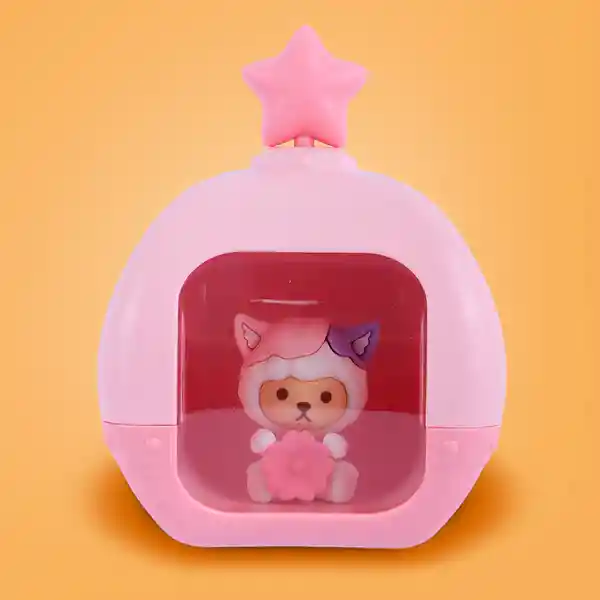 Lámpara Nocturna Led Sakura Rosa Serie Teddy Bear Miniso