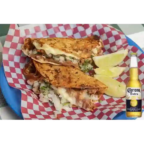 Combo Quesadilla de Chorizo + Corona Extra 355 ml