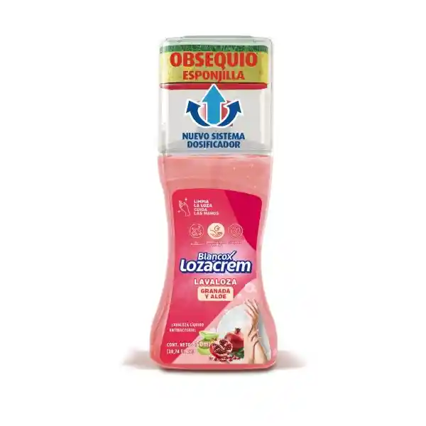 Crem Loza Líquido Lavaloza Aloe Antibacterial Granada