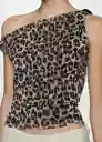 Top Leo Camel Talla M Mujer Mango