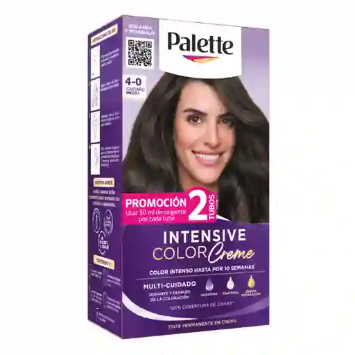 Tinte Palette Color Creme 4-0 Castaño Medio