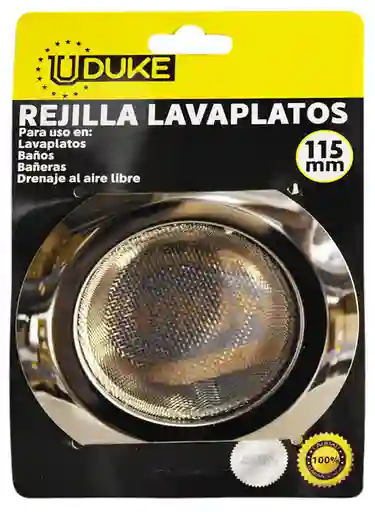 Uduke Rejilla Lavaplatos Malla Acero Inoxidable 4" 115 mm