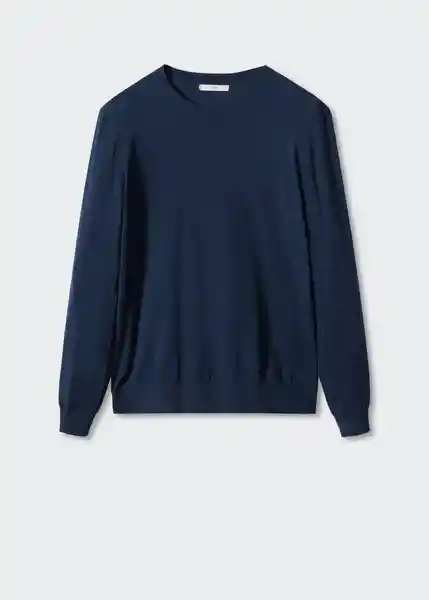 Saco Jersey Seda Navy Talla L Hombre Mango