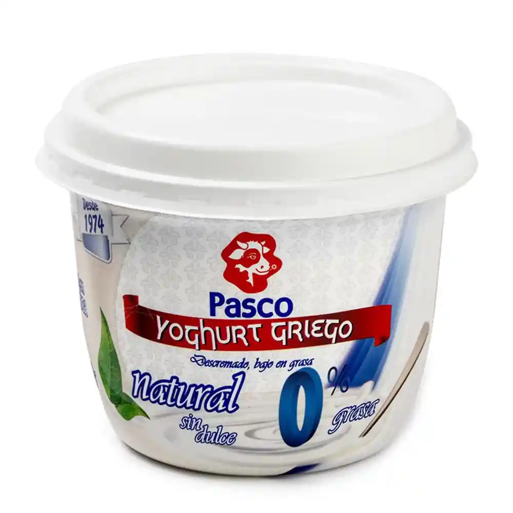 Pasco Yogurt Griego Natural Descremado Bajo en Grasa