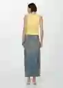 Top Hernan Amarillo Pastel Talla S Mujer Mango