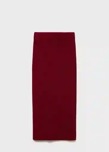 Falda Seseta Vino Talla XS Mujer Mango