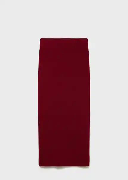 Falda Seseta Vino Talla XS Mujer Mango