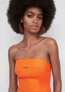 Vestido Javi Naranja Talla S Mujer Mango