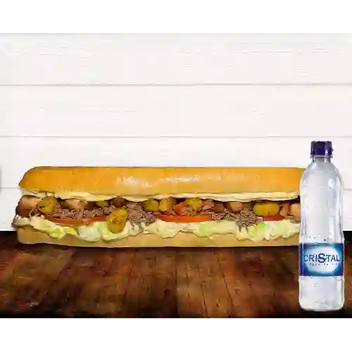 Combo Sándwich Colombiano + Cristal Sin Gas 500 ml