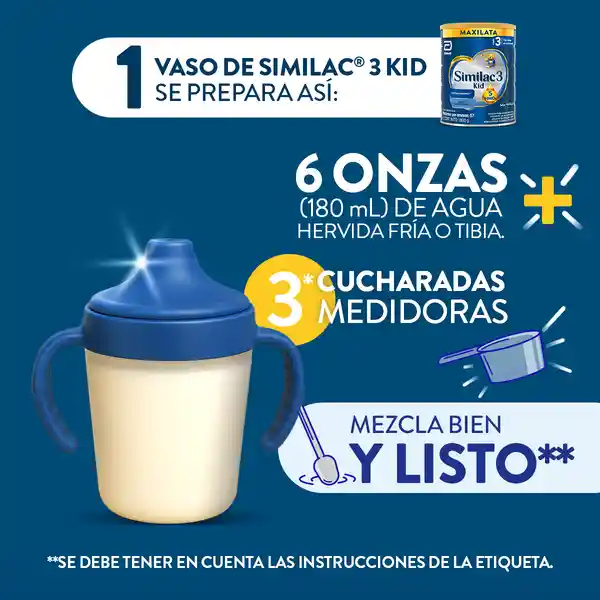 Fórmula Infantil Etapa 3 Similac 5Hmos 12 Meses en Adelante Polvo