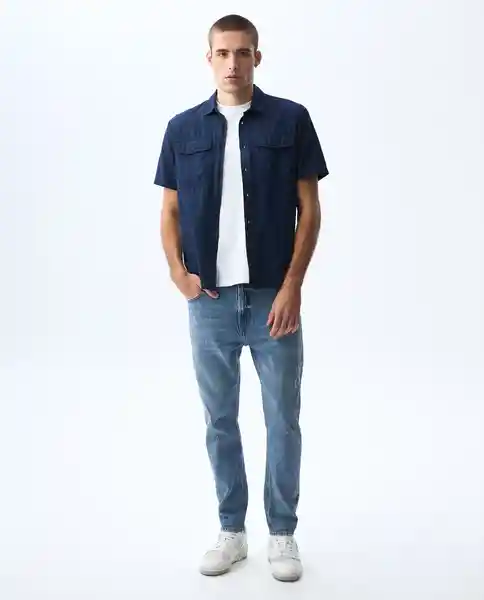 Camisa Hombre Azul Talla XL 811G001_AZU194024 Americanino