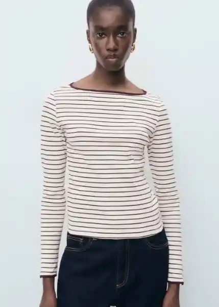 Camiseta Porta Burdeos Talla XL Mujer Mango