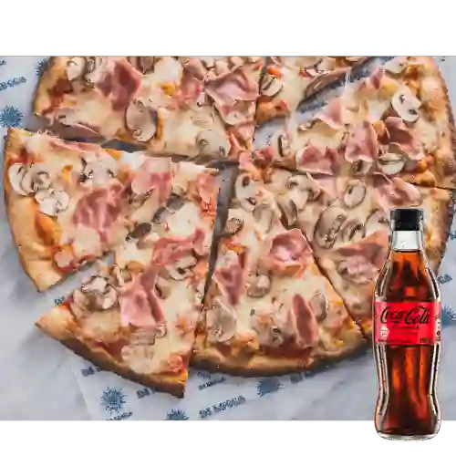Combo Pizza Jamón&Champiñones +Cocacola S/az 300Ml