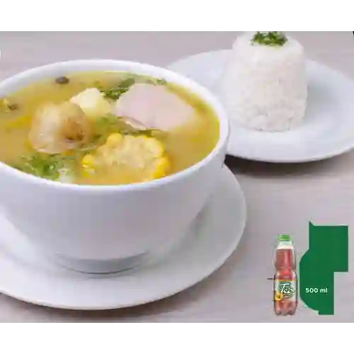 Combo Sopa de Pollo Grande + Mr Tea Durazno 500 ml