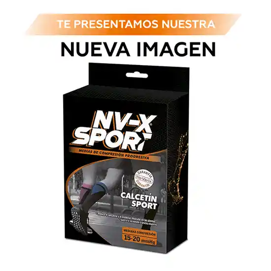 NV-X Sport Calcetines Deportivos 15-20 mm/Hg Black Green M