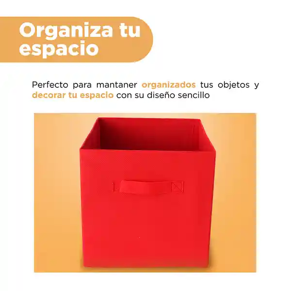 Organizador de Tela Cuadrada Serie Rainbow Rojo Miniso