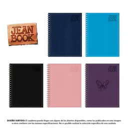 Jean Book Cuaderno Rayado Argollado Tapa Dura 80 Hojas