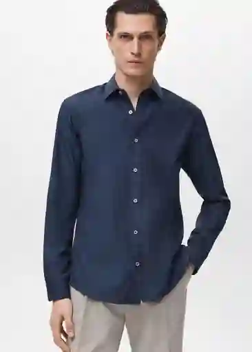 Camisa Play Navy Talla S Hombre Mango