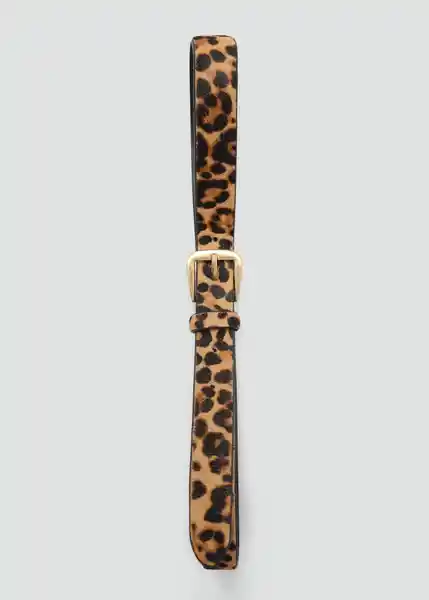 Cinturón Leo3 Marrón Talla S Mujer Mango