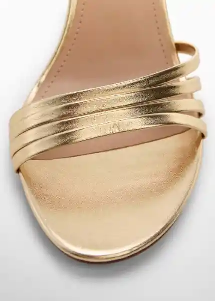 Sandalias Vito Oro Talla 38 Mujer Mango