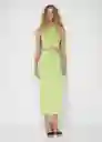 Falda Obie-W Verde Talla S Mujer Mango