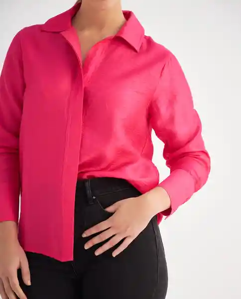 Camisa Rosa Luminoso Oscuro Talla XS 419F015 Esprit