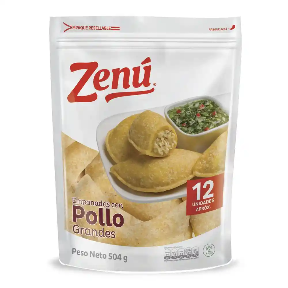 Zenú Empanadas con Pollo Grandes