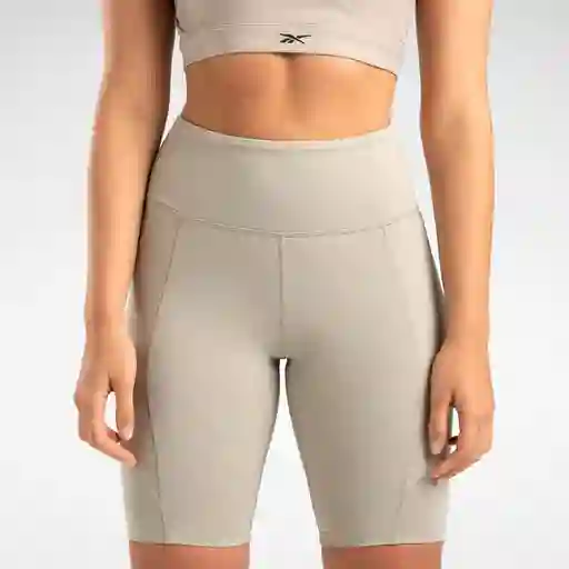 Reebok Short Lux High Rise Bike Para Mujer Gris Talla M