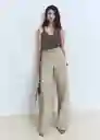 Jean Bea Khaki Talla 36 Mujer Mango
