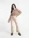  Sueter Lurex Mujer Crudo Pretenido Talla M Naf-Naf 