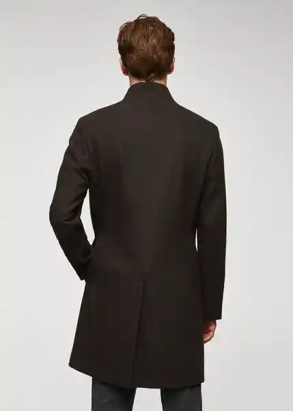 Abrigo Funnel Marrón Talla M Hombre Mango