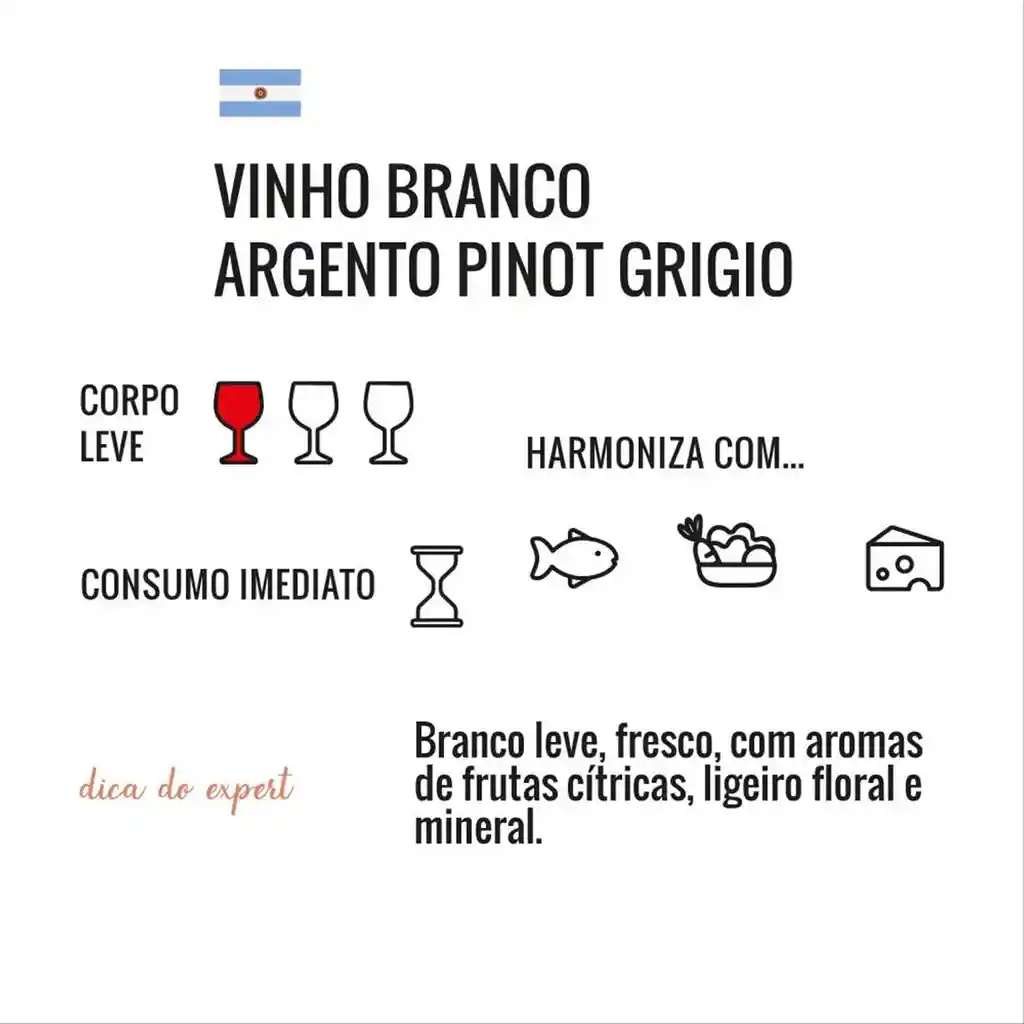 Argento Vinos Vino Pinot Grigio Botella